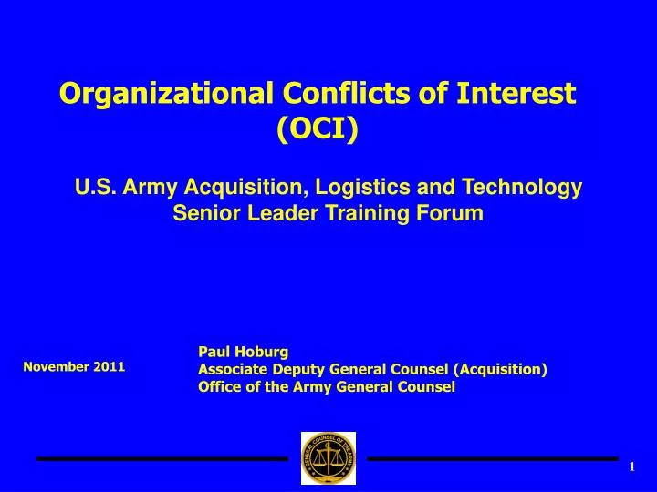 organizational conflicts of interest oci