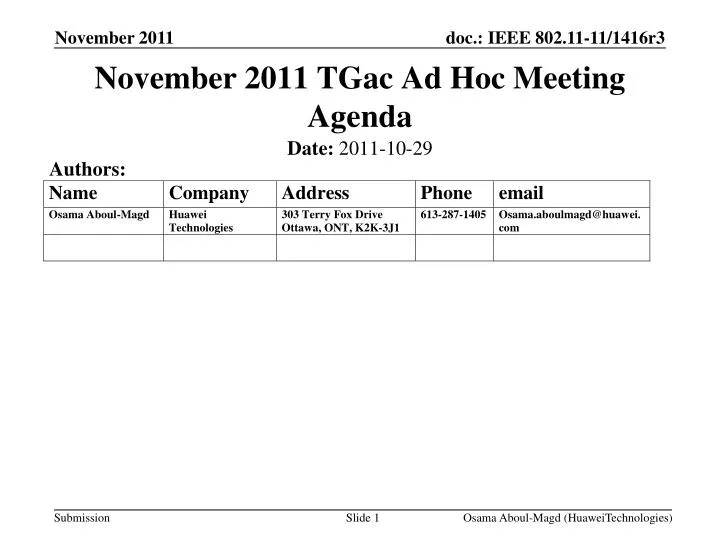 november 2011 tgac ad hoc meeting agenda
