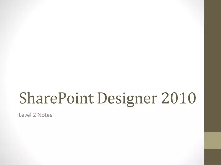 sharepoint designer 2010