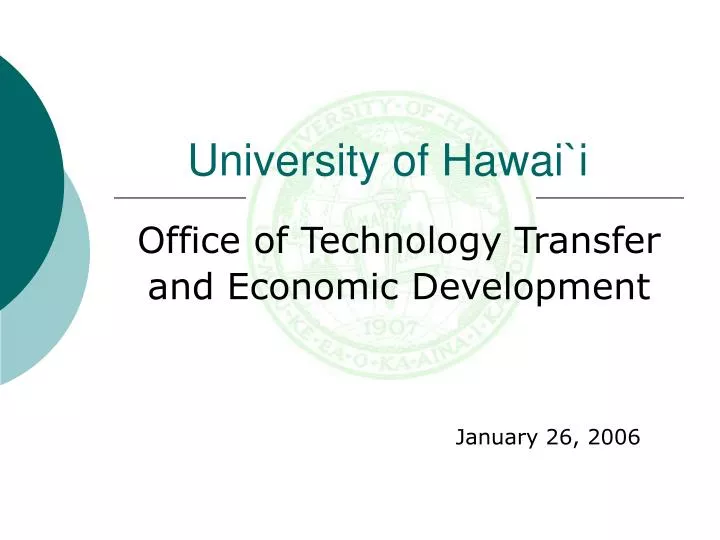 office of technology transfer and economic development