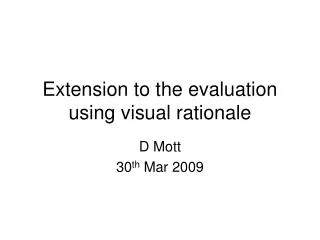 Extension to the evaluation using visual rationale