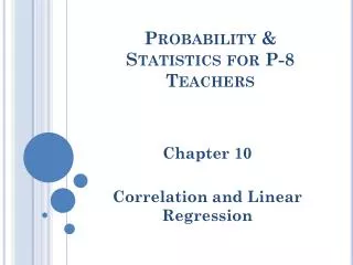 probability statistics for p 8 teachers