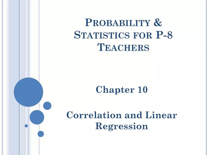 probability statistics for p 8 teachers