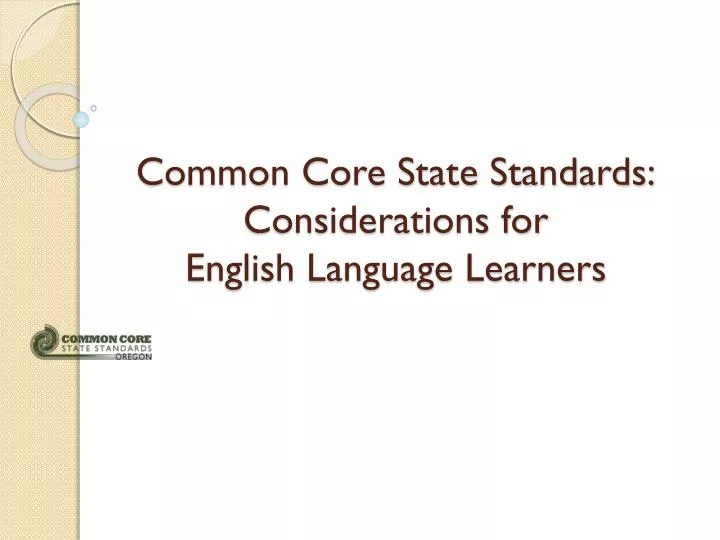 common core state standards considerations for english language learners
