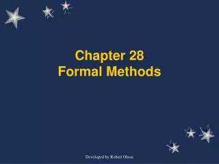 Chapter 28 Formal Methods