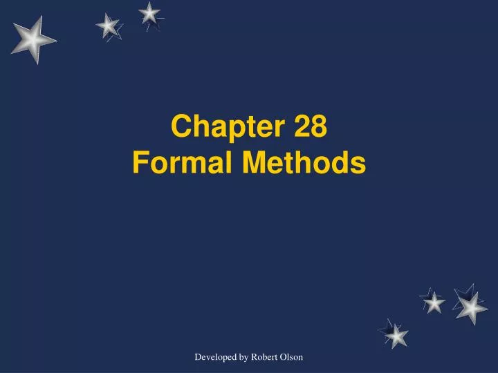 chapter 28 formal methods