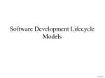 Software Development Lifecycle Models - slide 1