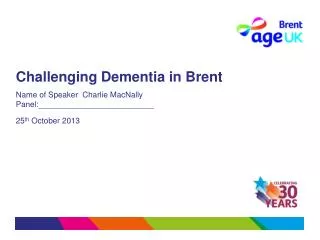 Challenging Dementia in Brent