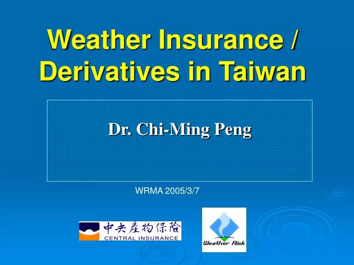 weather insurance derivatives in taiwan