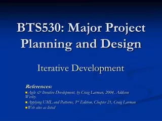 BTS530: Major Project Planning and Design