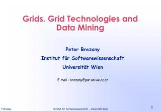Grids, Grid Technologies and Data Mining
