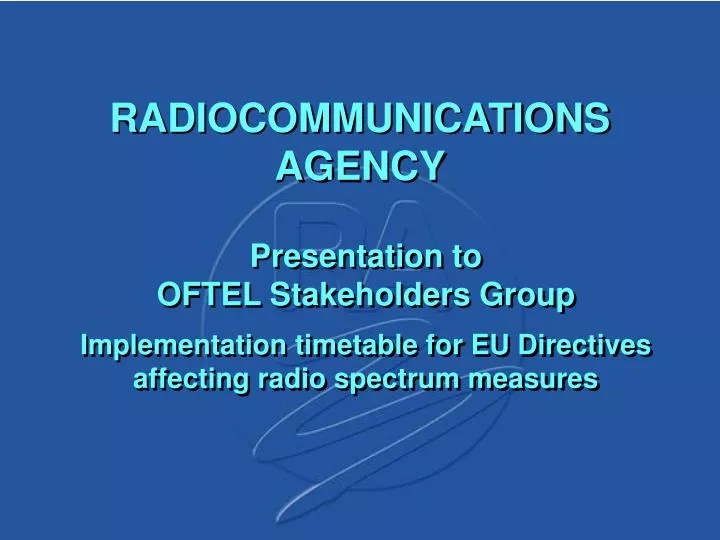 radiocommunications agency
