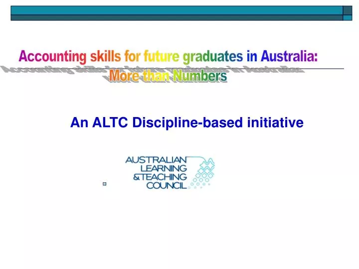 an altc discipline based initiative