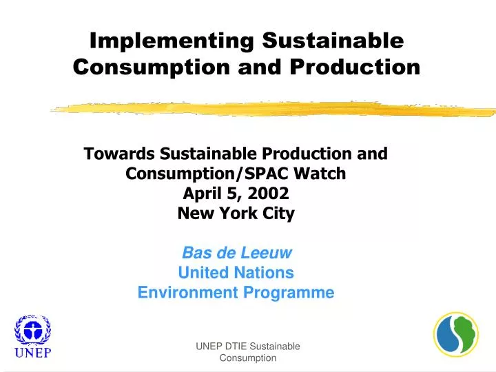 implementing sustainable consumption and production