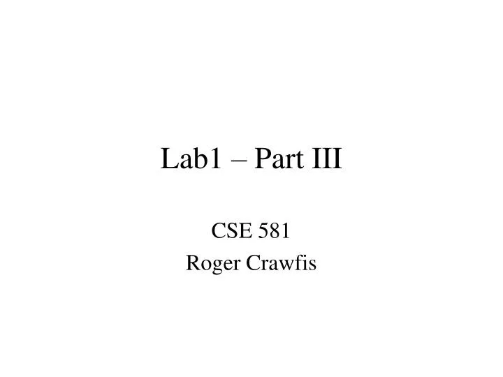 lab1 part iii