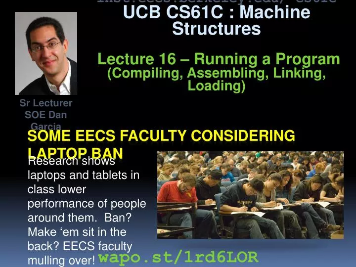 some eecs faculty considering laptop ban