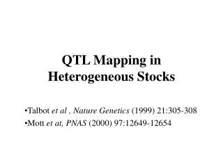 QTL Mapping in Heterogeneous Stocks