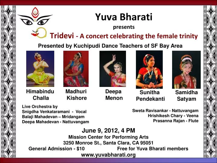 yuva bharati presents tridevi a concert celebrating the female trinity