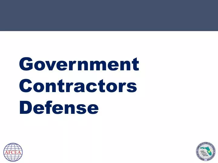 government contractors defense