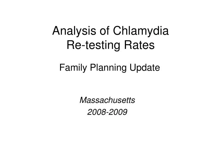 analysis of chlamydia re testing rates