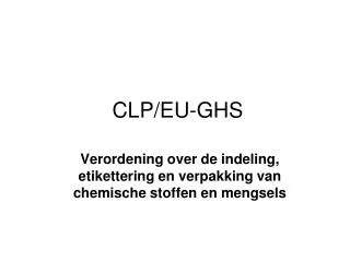 clp eu ghs