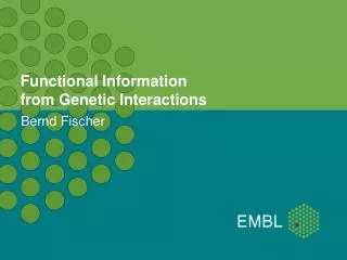 Functional Information from Genetic Interactions