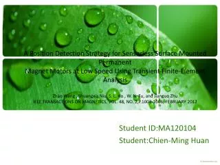 Student ID:MA120104 Student:Chien -Ming Huan