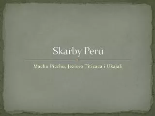 skarby peru