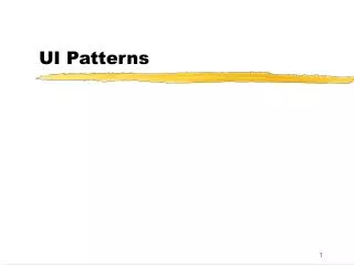 UI Patterns