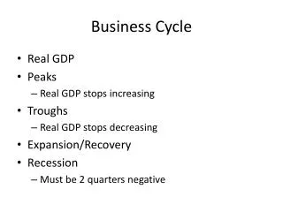 essay on the business cycle