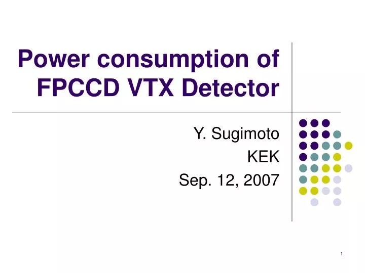 power consumption of fpccd vtx detector