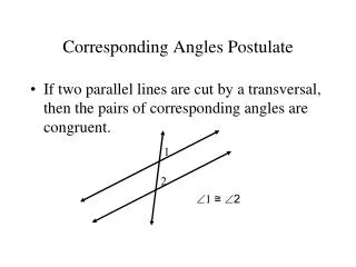 corresponding angles postulate