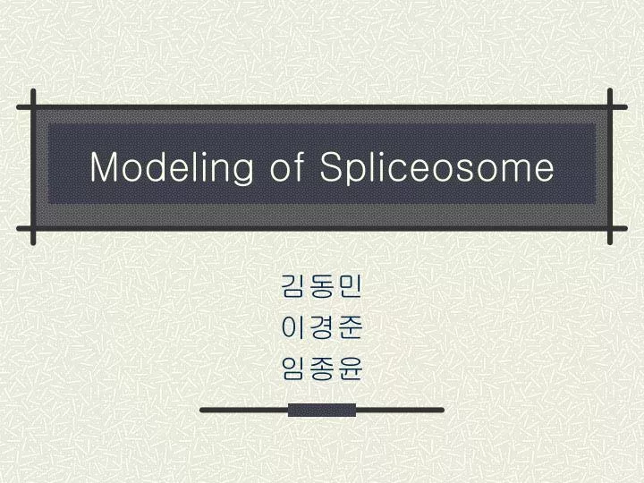 modeling of spliceosome
