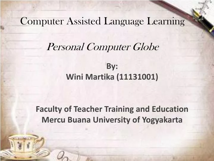 computer assisted language learning personal computer globe