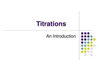 Titrations