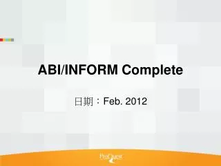 abi inform complete