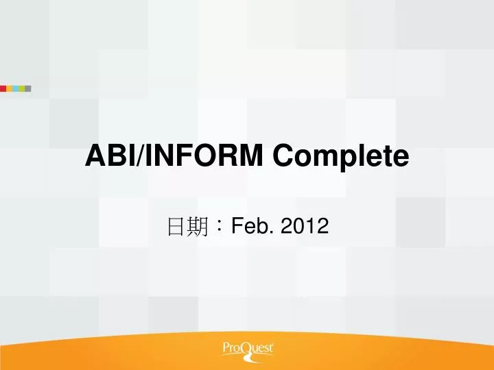 abi inform complete