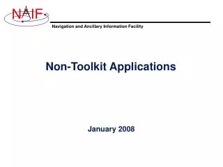 Non-Toolkit Applications