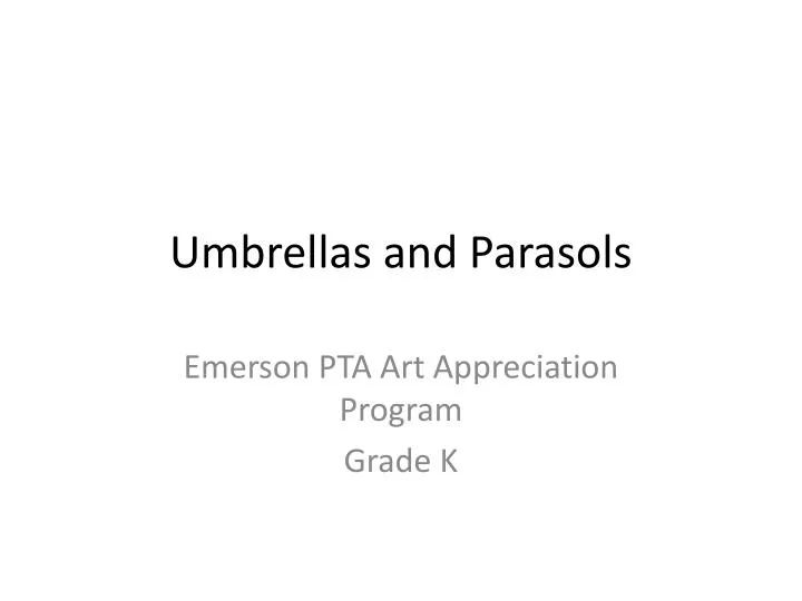 umbrellas and parasols