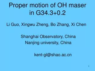 Proper motion of OH maser in G34.3+0.2