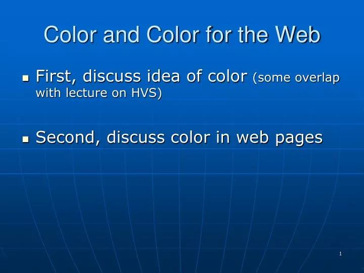 color and color for the web