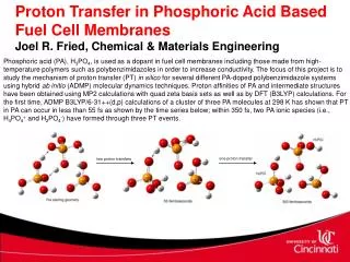 Proton Transfer in Phosphoric Acid Based Fuel Cell Membranes