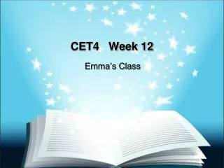 CET4 Week 12