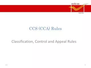 CCS (CCA) Rules