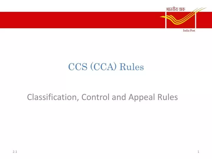 ccs cca rules