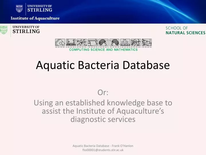 aquatic bacteria database
