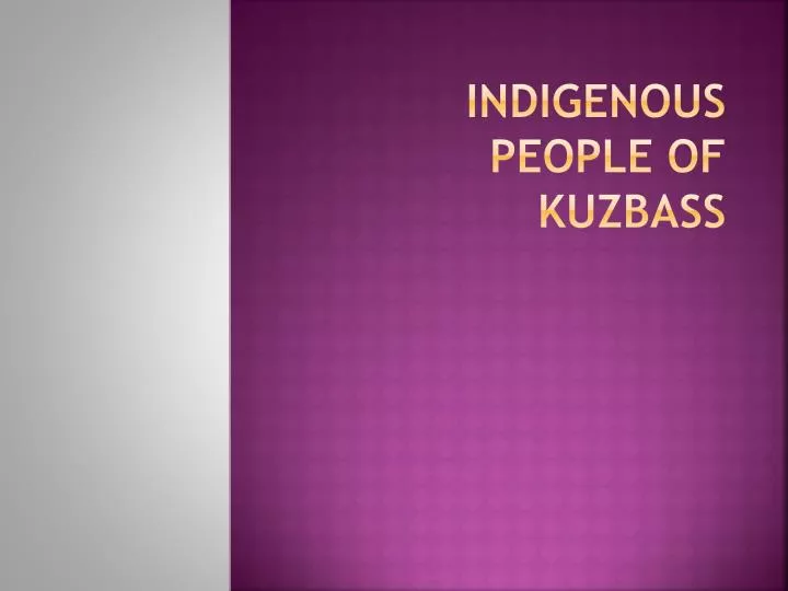 indigenous people of kuzbass