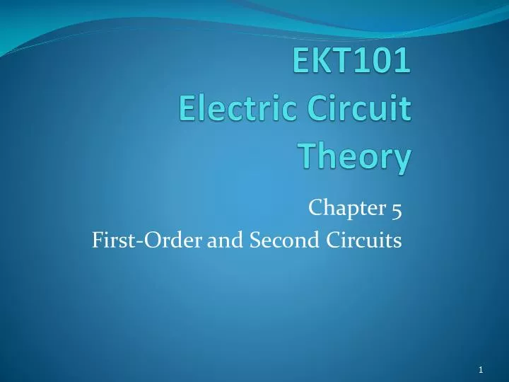 ekt101 electric circuit theory