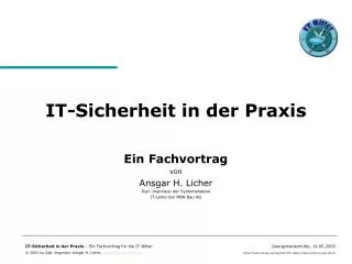 it sicherheit in der praxis