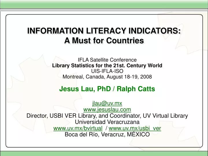 information literacy indicators a must for countries